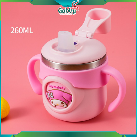 Ly Giữ Nhiệt Ống Hút Quai Cầm Disney 260ml