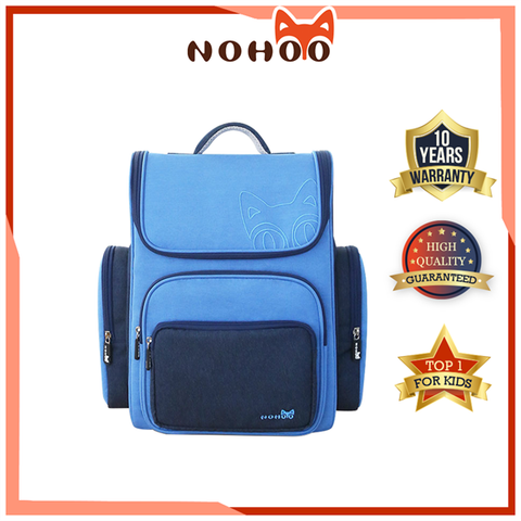Balo Đi Học Hình Hộp Xanh NHB114-1
