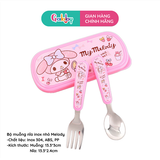 Muỗng nĩa + hộp Disney nhỏ