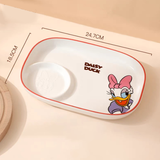 Khay sứ 2 ngăn chữ nhật Disney 24.5*18.5*3 cm