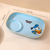 Khay sứ 2 ngăn chữ nhật Disney 24.5*18.5*3 cm