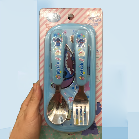 Muỗng nĩa + hộp Disney nhỏ