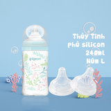 Bình PIGEON Soft Touch NĐ Trung Thủy Tinh Phủ Silicon 6+