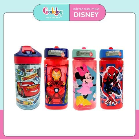 BÌNH NƯỚC DISNEY DÁNG THỂ THAO ỐNG HÚT 510ML