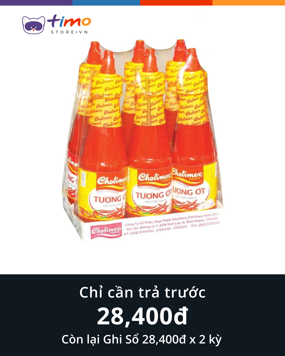  Tương Ớt Cholimex chai 270 gr (Lốc 6 chai) 