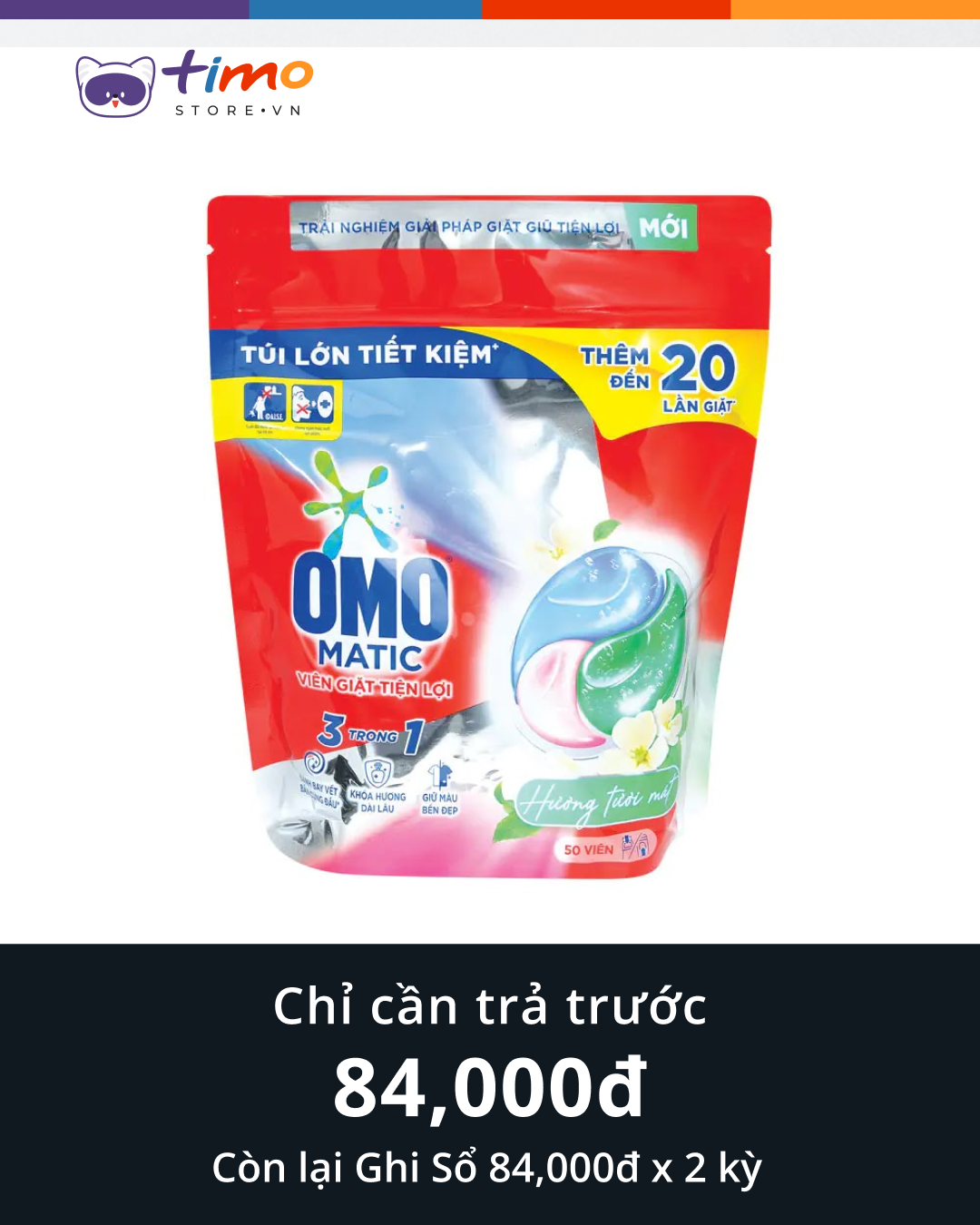  Viên Giặt Omo Hương Tươi Mát (Túi 50 viên) 