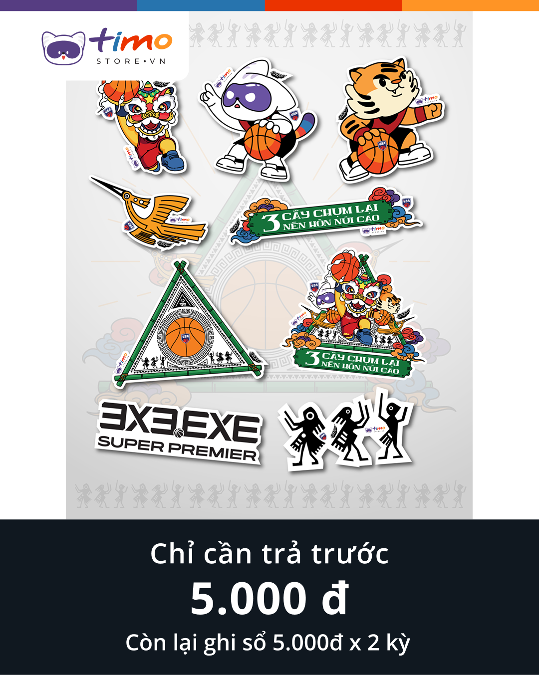  Bộ Sticker Ba Cây Vượt Núi 3x3.EXE 2025 VIỆT NAM (9 nhãn) 