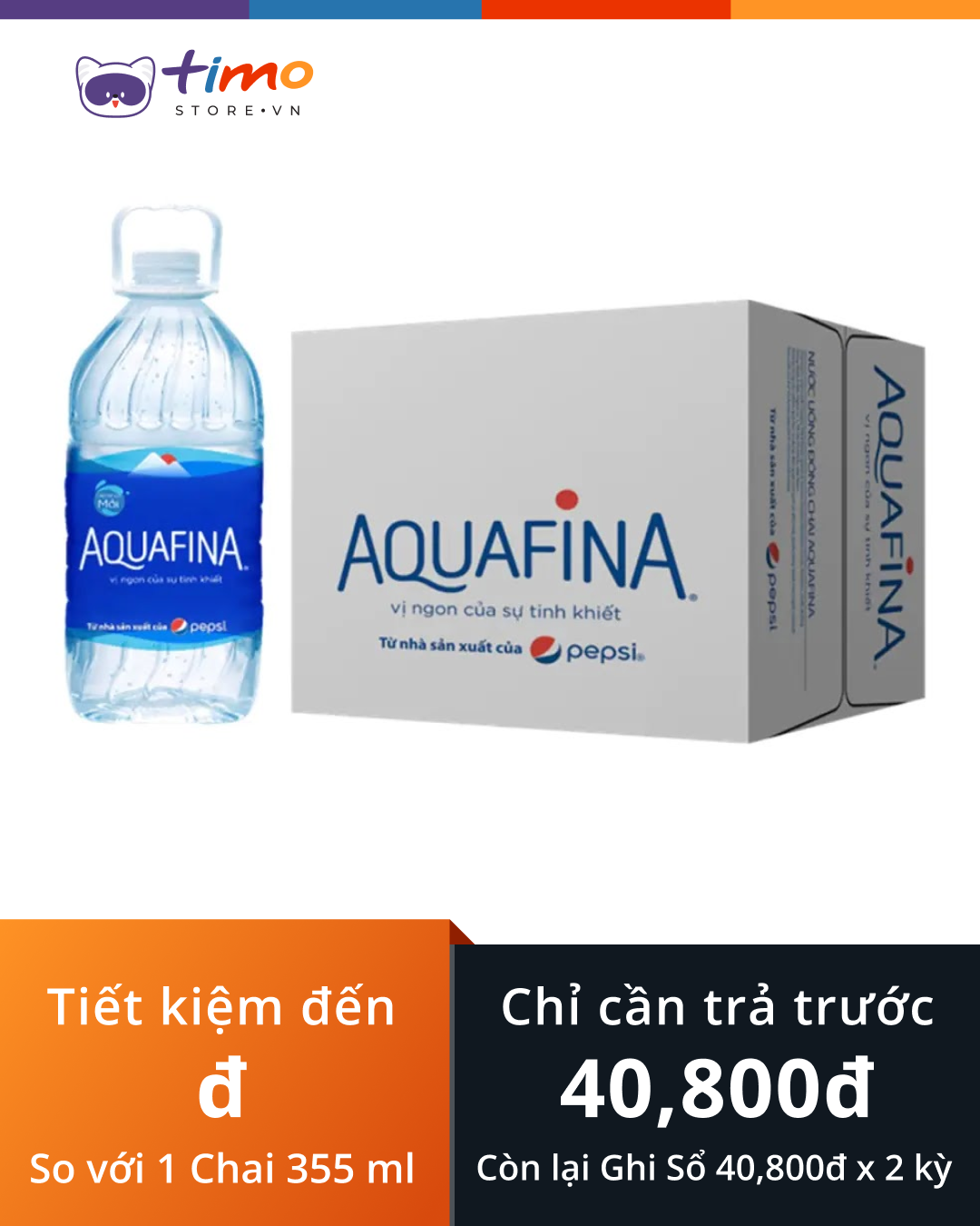  Nước tinh khiết Aquafina Chai 5 L (Thùng 4 Chai) 