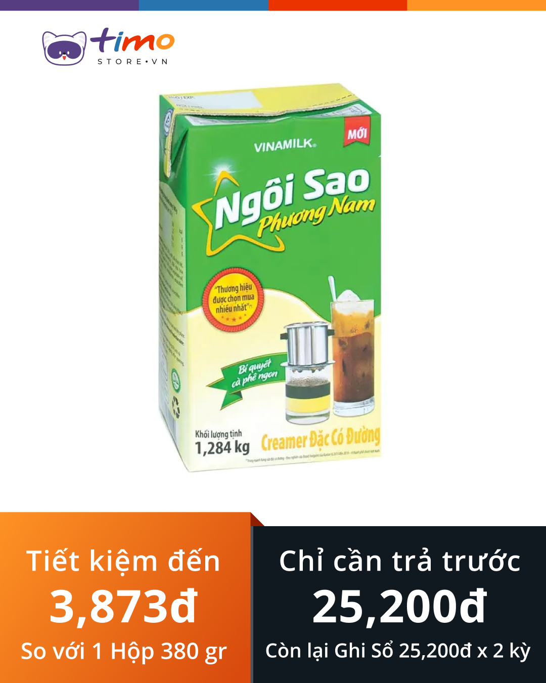  Sữa Đặc Ngôi Sao Phương Nam (Hộp 1.284kg) 