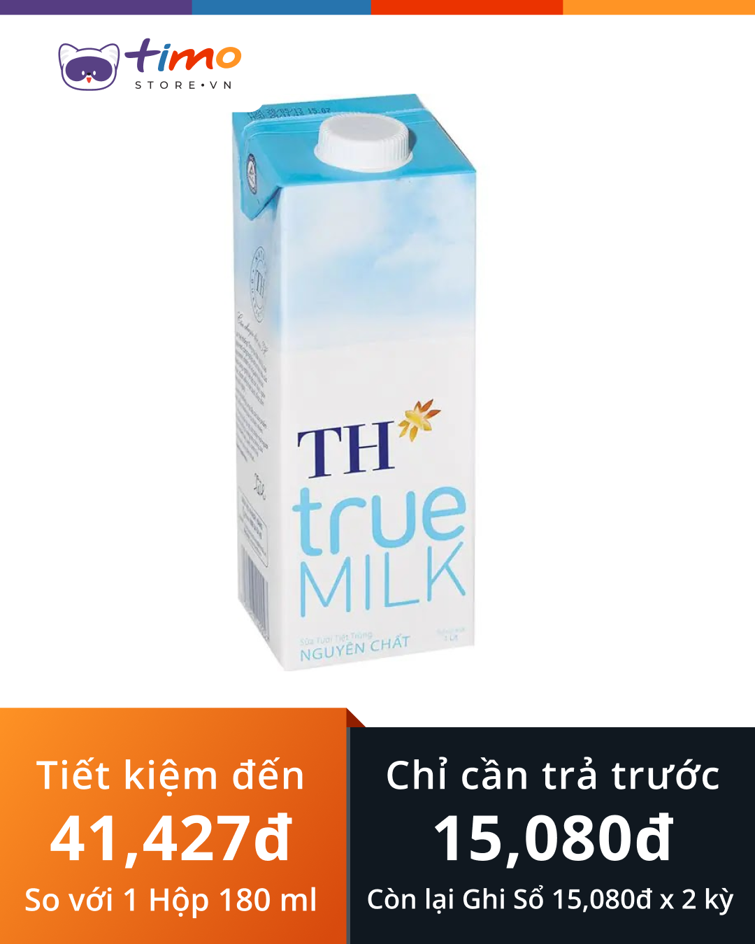  Sữa Tươi Tiệt Trùng TH Nguyên Chất (Hộp 1L) 