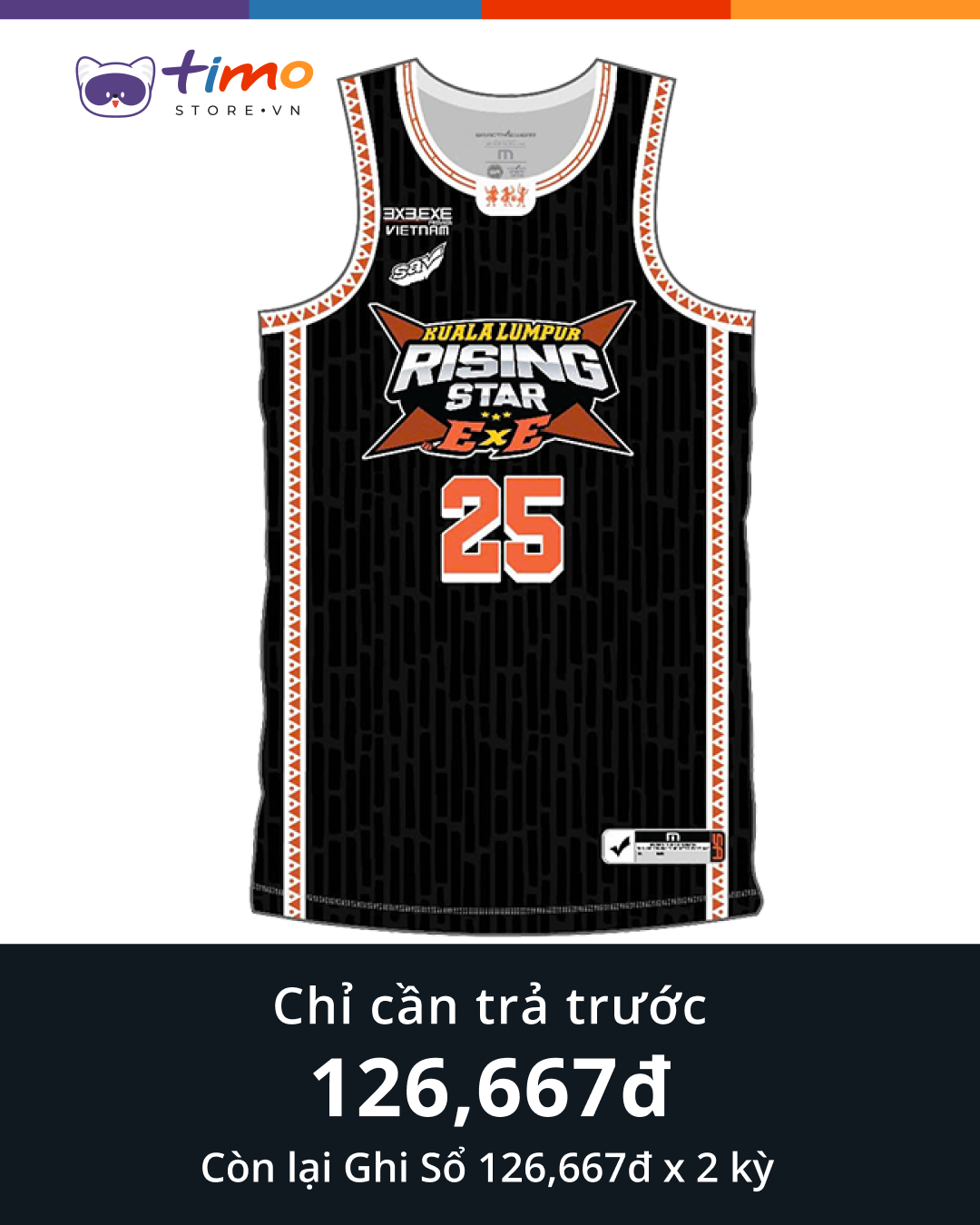  3x3.EXE PREMIER 2025 | Kuala Lumpur Rising Star Fan Jersey Black 