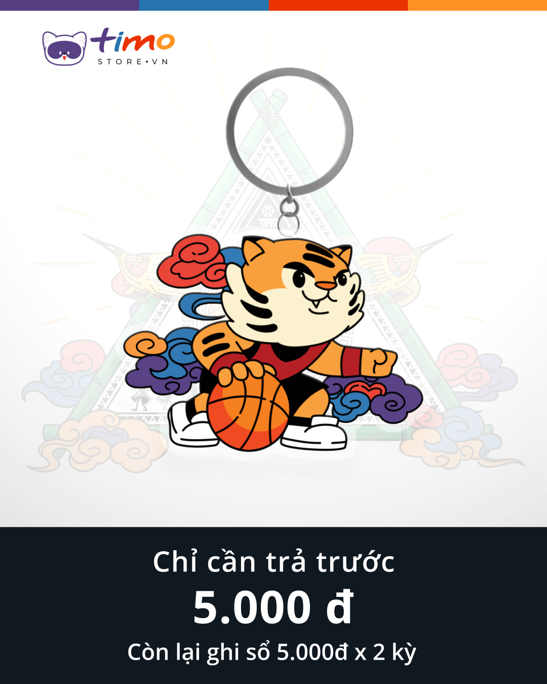  Móc khóa Hổ Úp Rổ (1 cái) 