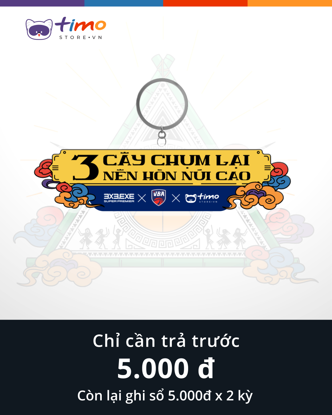  Móc khóa Ba Cây Chụm Lại (1 cái) 