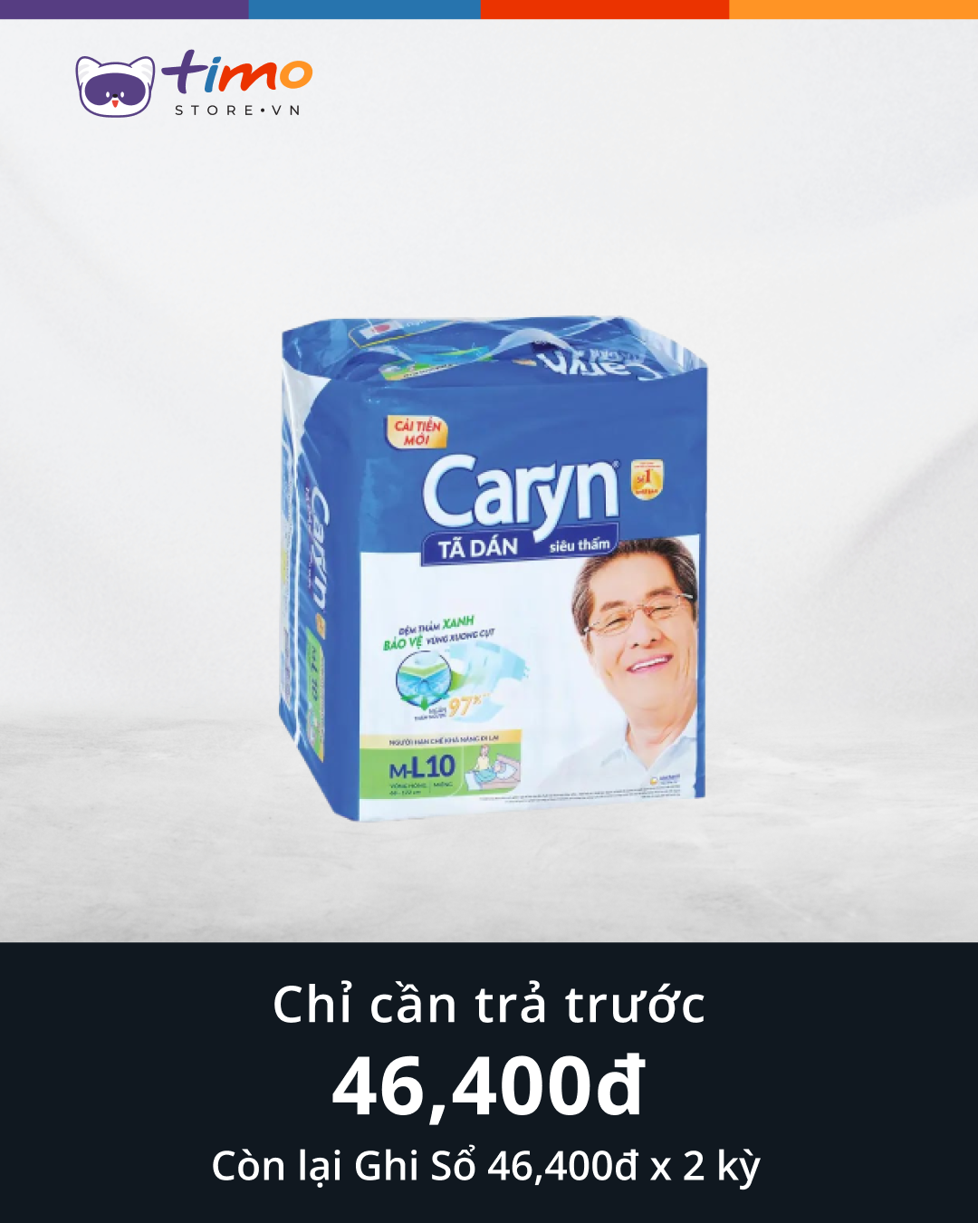  Tã Giấy Caryn Siêu Thấm Size M (Gói 10 miếng) 