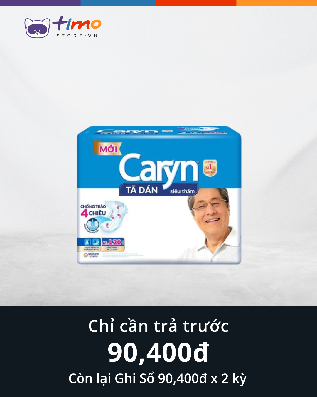  Tã Quần Caryn Mỏng Nhẹ Size L (Gói 20 miếng) 