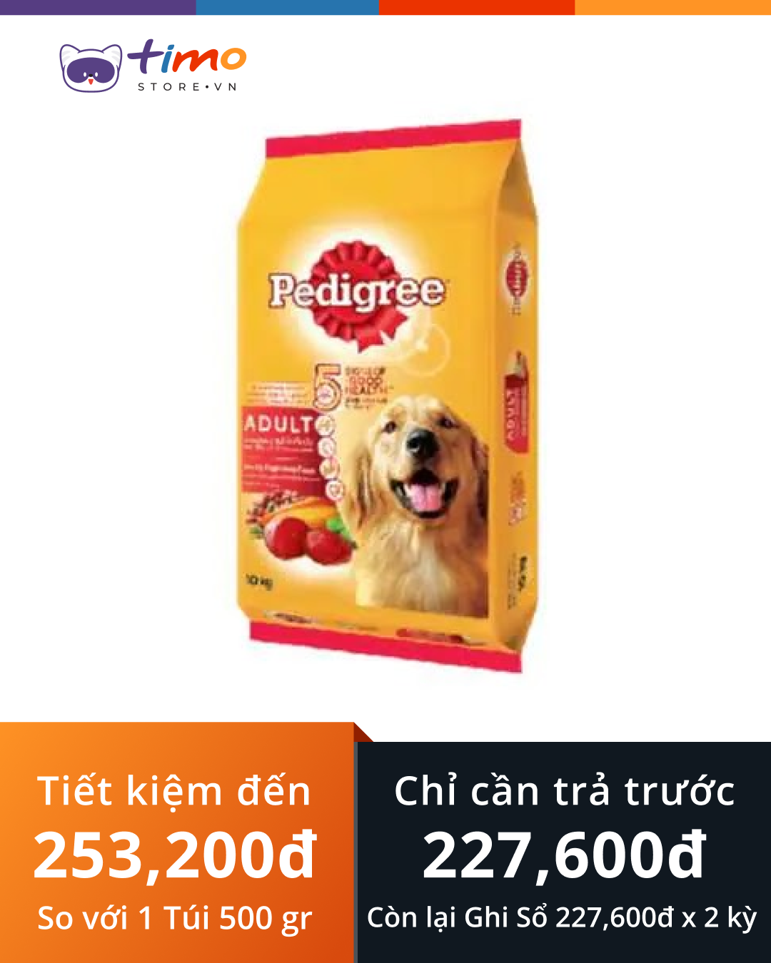  Thức Ăn Chó Pedigree Vị Bò (Túi 10kg) 