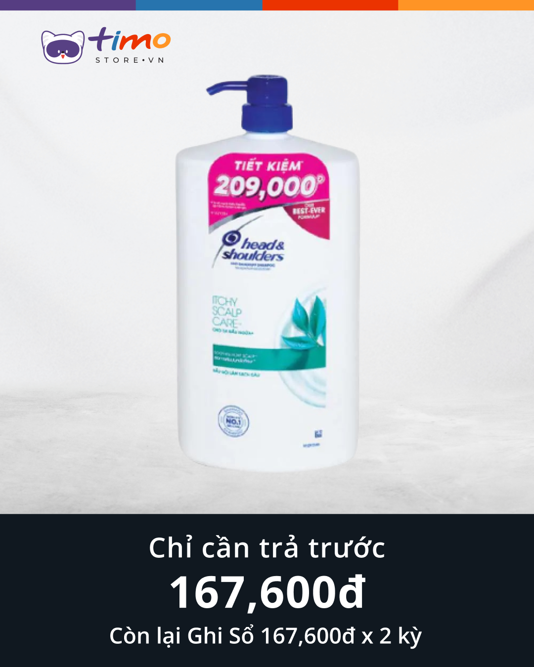  Dầu gội Head & Shoulder bạc hà cho da đầu ngứa (Chai  1,8L) 
