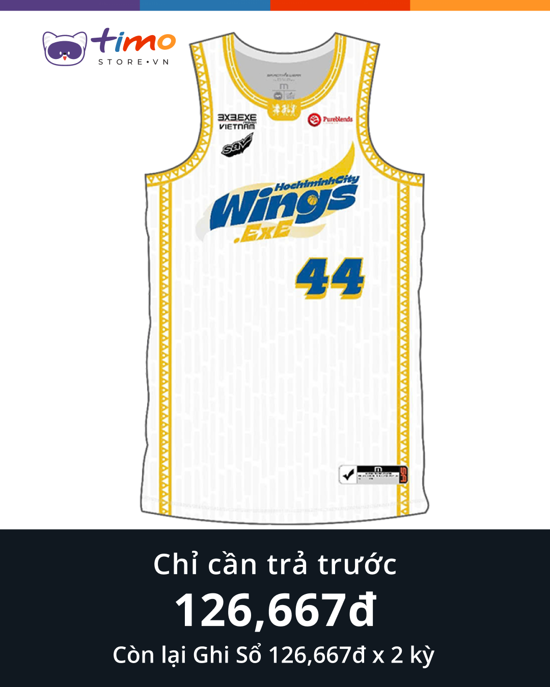  3x3.EXE PREMIER 2025 | Hochiminh City Wings Fan Jersey White 