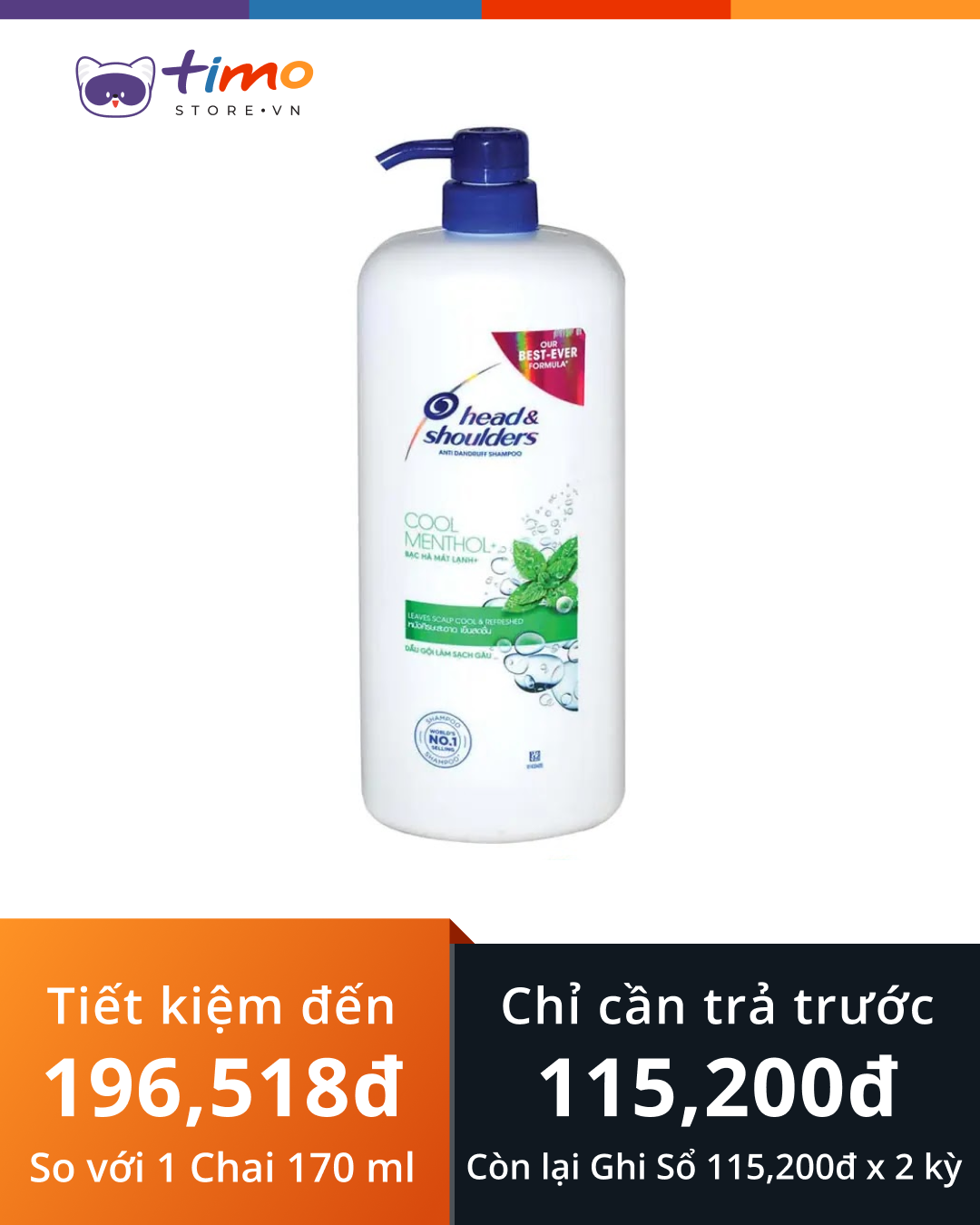  Dầu gội Head & Shoulder bạc hà  (Chai  1,2L) 