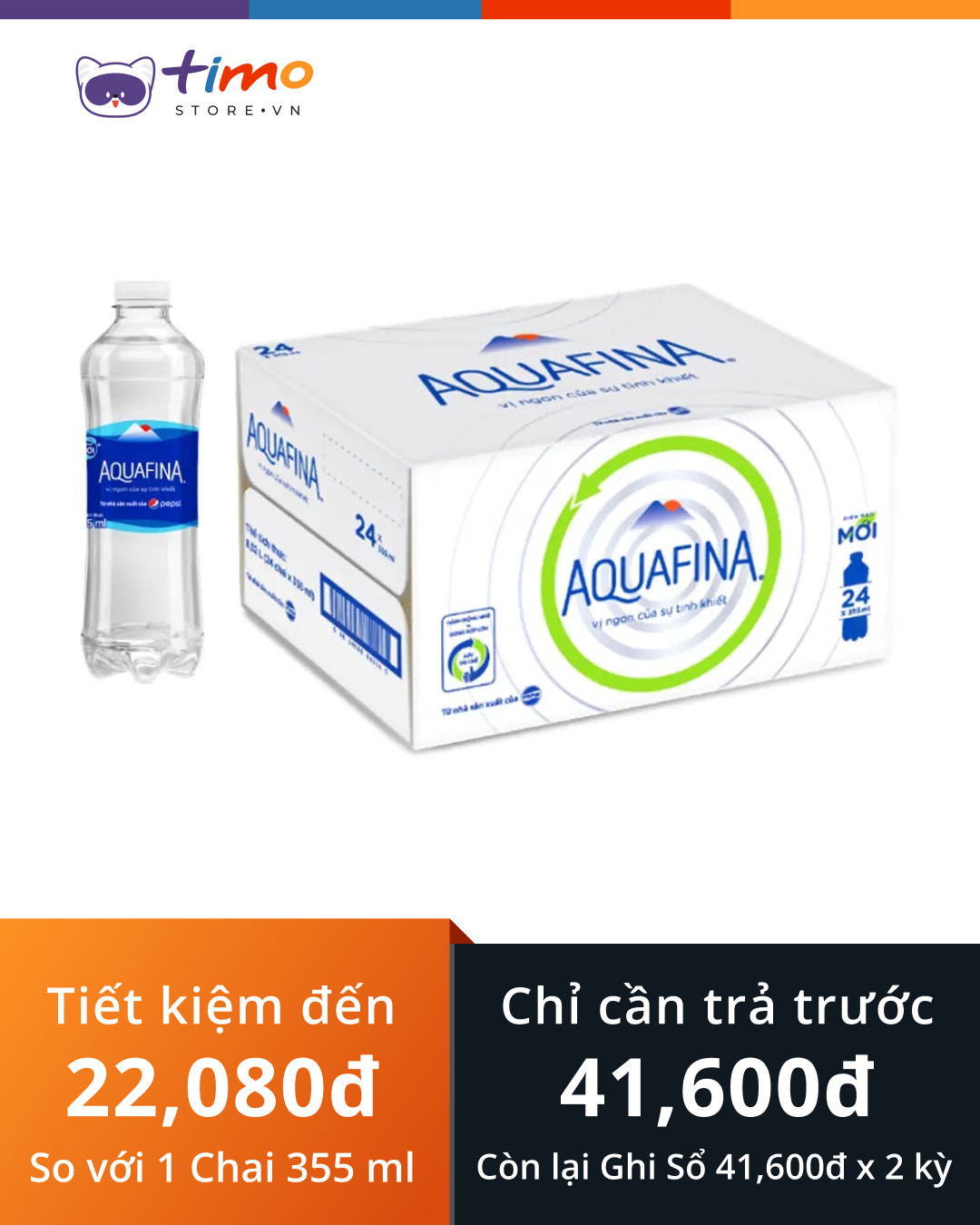  Nước tinh khiết Aquafina Chai 355 ml (Thùng 24 Chai) 