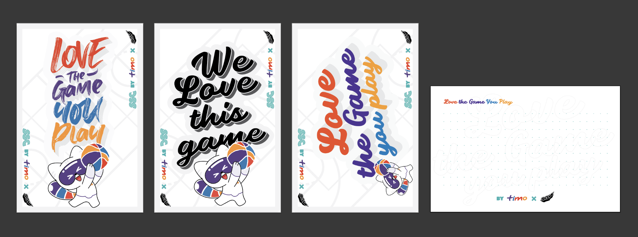  Bộ Postcard Love the game you play - SSC by Timo x SA (6 cái) 