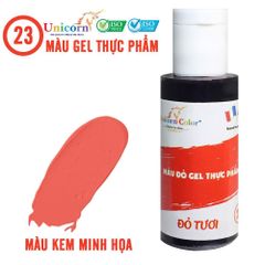 Màu Gel Đỏ Tươi Unicorn D23 28gr