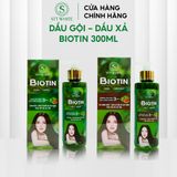  [Combo] Dầu xả và Dầu gội Biotin, ngăn gàu, giảm rụng tóc, phục hồi tóc hư tổn, giúp tóc bồng bềnh bóng mượt 