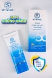  Kem chống nắng, dưỡng da trắng sáng Stt White Aqua Tone Up Uv Suncream SPF 50+PA+++ 50gr 