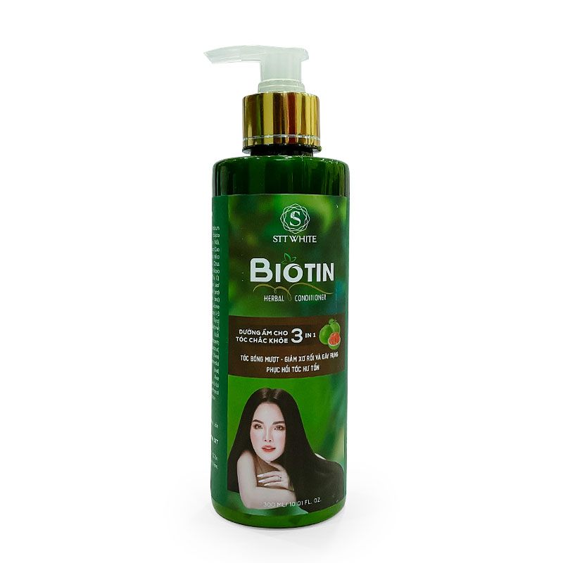  [Combo] Dầu xả và Dầu gội Biotin, ngăn gàu, giảm rụng tóc, phục hồi tóc hư tổn, giúp tóc bồng bềnh bóng mượt 