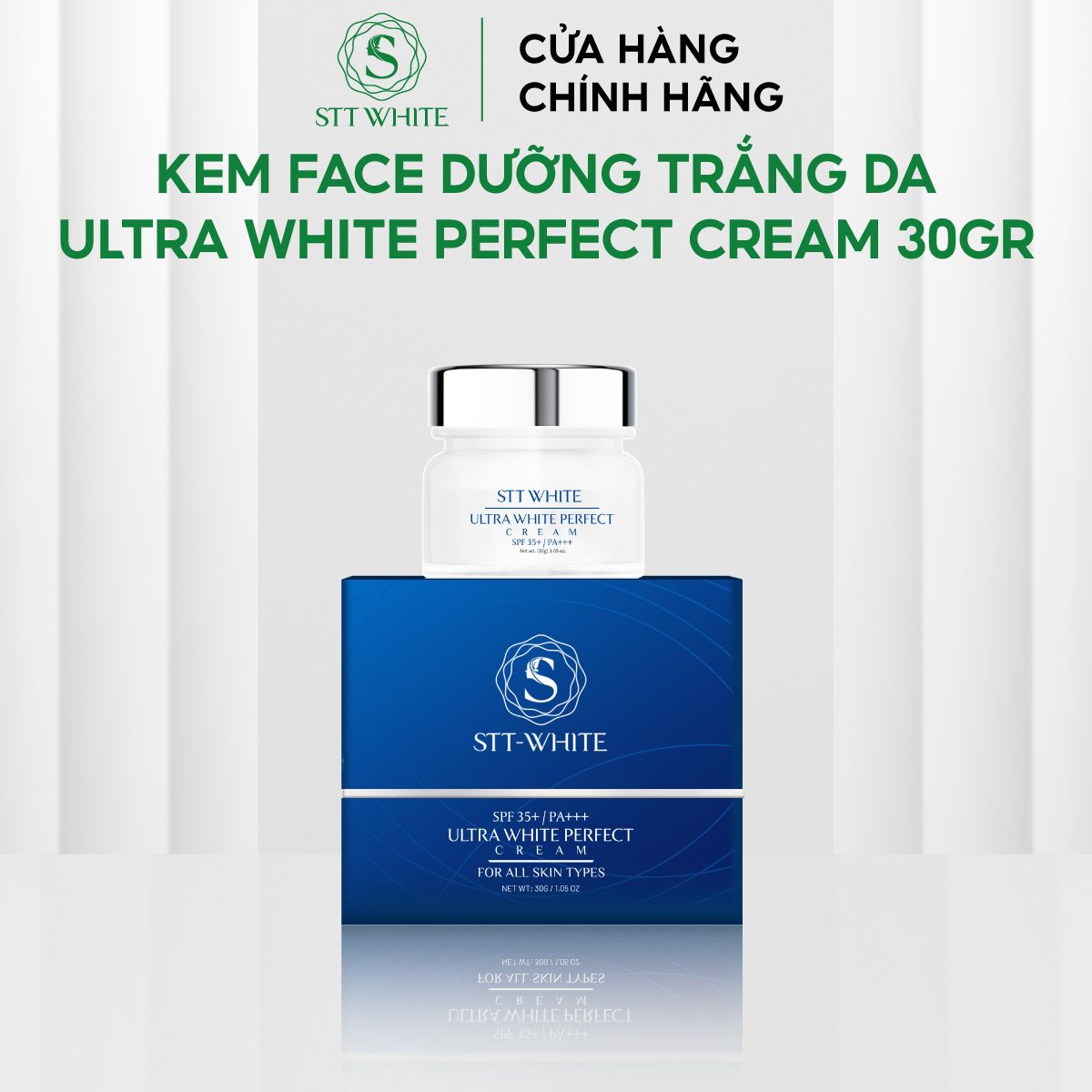  Kem face collagen, dưỡng da trắng hồng tự nhiên Stt White Ultra White Perfect Cream 30gr 