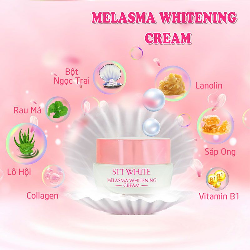  Kem làm mờ thâm nám, dưỡng trắng da Melasma Whitening Cream 10gr 