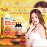  Viên uống chống nắng, Glutathion, Collagen nano giúp trắng da Netosun 30 viên 