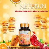  Viên uống chống nắng, Glutathion, Collagen nano giúp trắng da Netosun 30 viên 