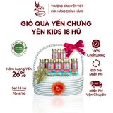  Yến Kids - Yến chưng sẵn nguyên chất cho bé ăn ngon 70ml - 18 hũ/giỏ 