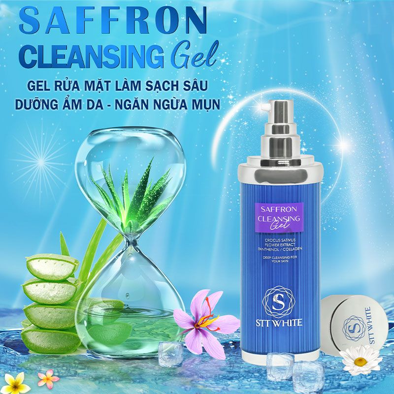  Sữa rửa mặt, làm sạch sâu da mặt, dưỡng ẩm da dầu Saffron Cleansing 100ml 