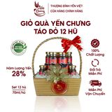  Giỏ yến chưng Táo Đỏ Yến Dương 12 Hũ/Giỏ 