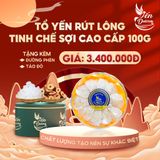  Tổ yến rút lông thượng hạng, tinh chế sợi cao cấp 100g 