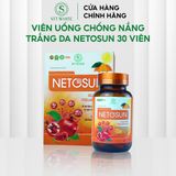  Viên uống chống nắng, Glutathion, Collagen nano giúp trắng da Netosun 30 viên 