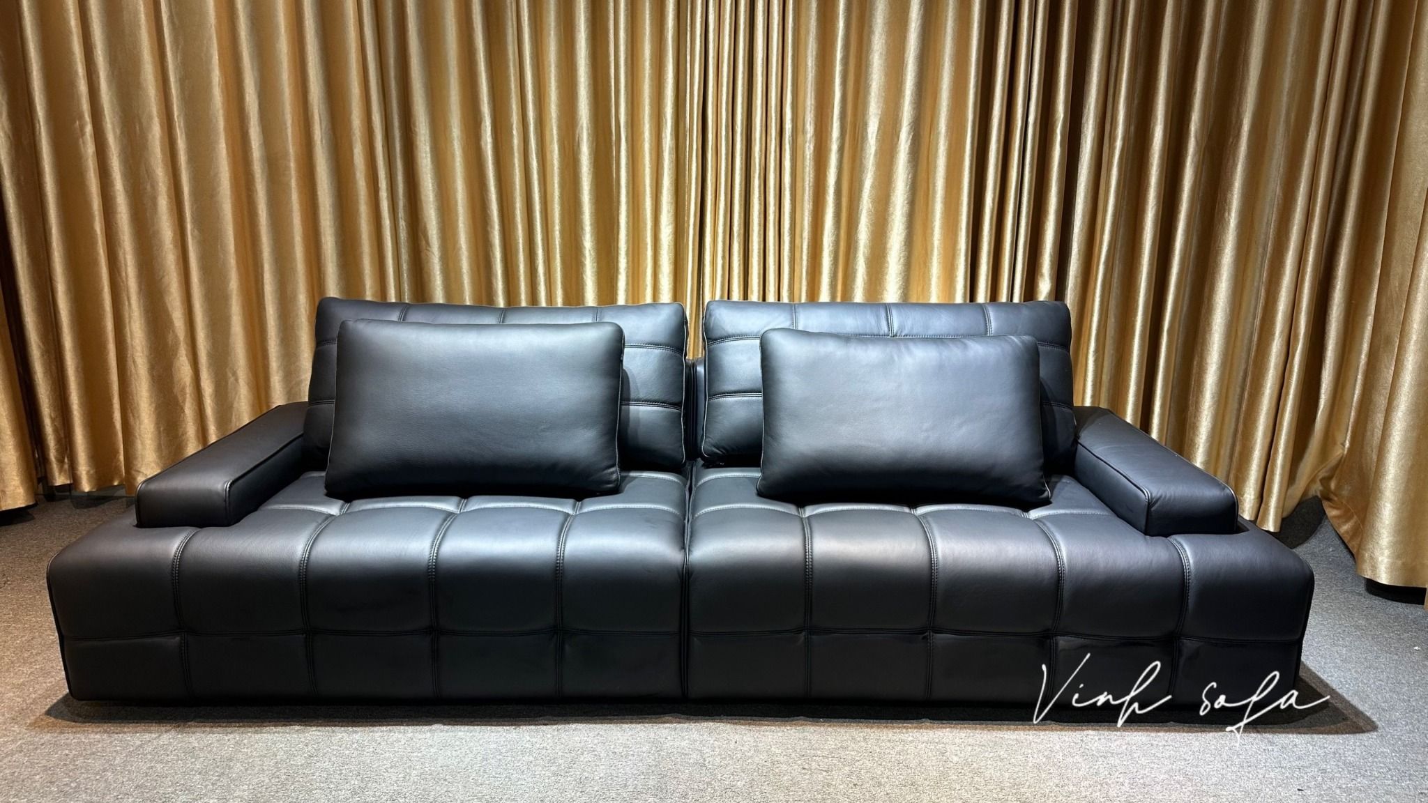 MINOTTI - Sofa văng bọc toàn bộ da bò Mastrotto Prescost – VINH SOFA