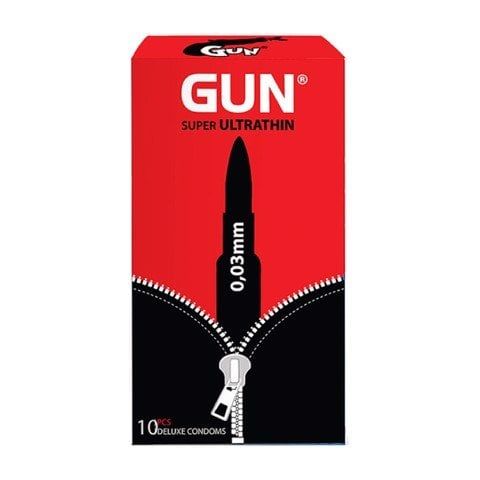  Bao cao su Gun Super Ultra Thin - Siêu mỏng 0.03mm - Hộp 10 cái 