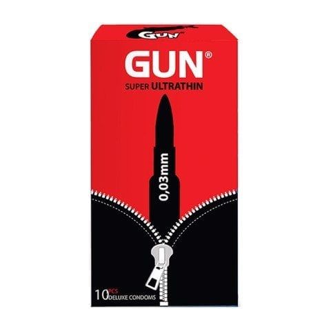  Bao cao su Gun Super Ultra Thin - Siêu mỏng 0.03mm - Hộp 10 cái 