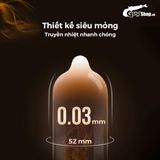  Bao cao su Shell Perky Prolong - Siêu mỏng, kéo dài thời gian, hương cà phê - Hộp 10 cái 