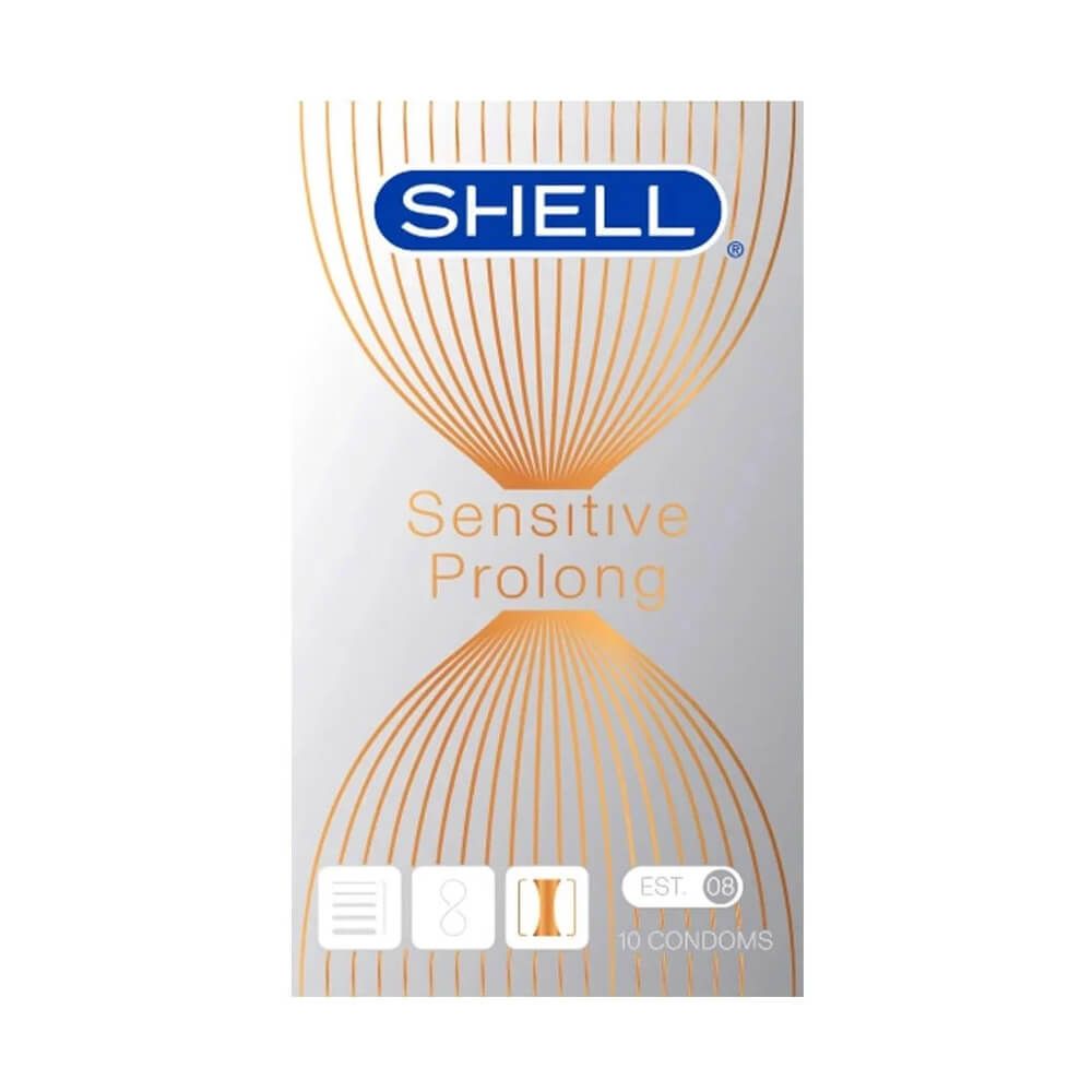  Bao cao su Shell Sensitive Prolong - Siêu mỏng 0.03mm, kéo dài thời gian - Hộp 10 cái 