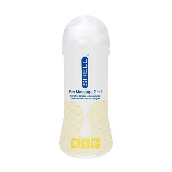  Gel bôi trơn Shell Play Massage 2 in 1 Collagen - Chai 200ml 