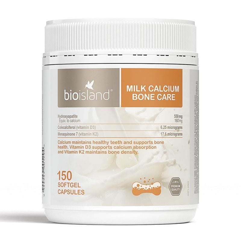  Bio Island Milk Calcium Bone Care 150 Softgel Capsules 