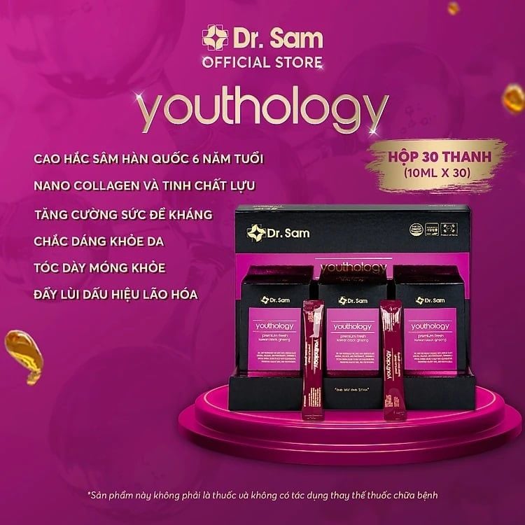  [VIP] Dr. Sam youthology - Nano collagen, Tinh chất lựu cùng Hắc sâm Hàn Quốc 
