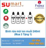  Combo Giá Tốt - Bình rửa mũi ion muối 240ml FUJIWA (Mua 3 Tặng 1) 