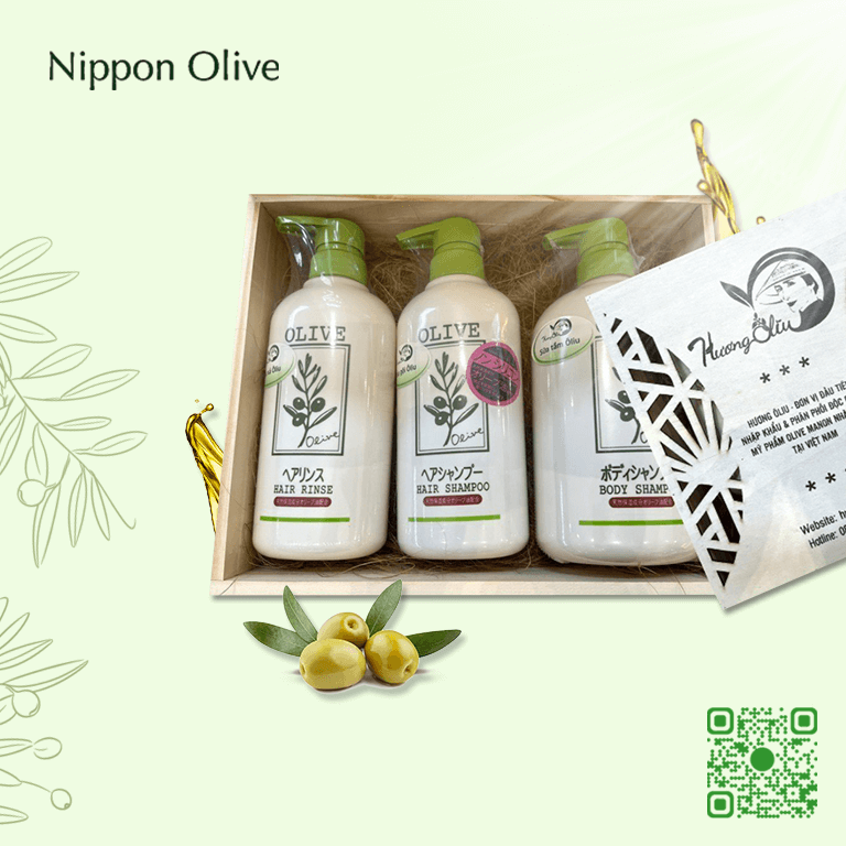  COMBO QUÀ TẶNG 3 SẢN PHẨM NIPPON OLIVE (TẮM GỘI XẢ ) 