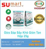  Dừa Sáp Sấy Khô Giòn Tan Hộp 25g - VICOSAP ĐẶC SẢN TRÀ VINH 