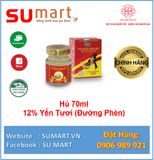  Hủ 70ml - Yến Sào Thiên Triều 12% yến tươi Đường Phèn nguyên chất 